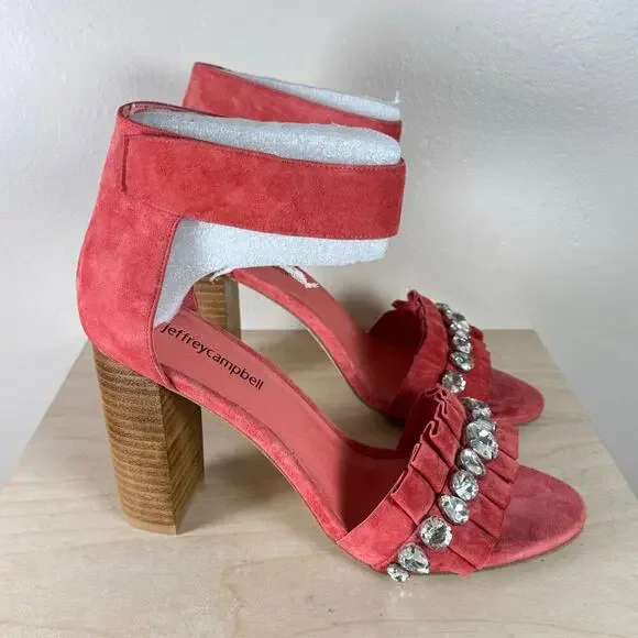 NWOB Jeffery Campbell Ruffled Purdy Heels Anthropologie Wedding Formal Size 8 - Picture 1 of 8